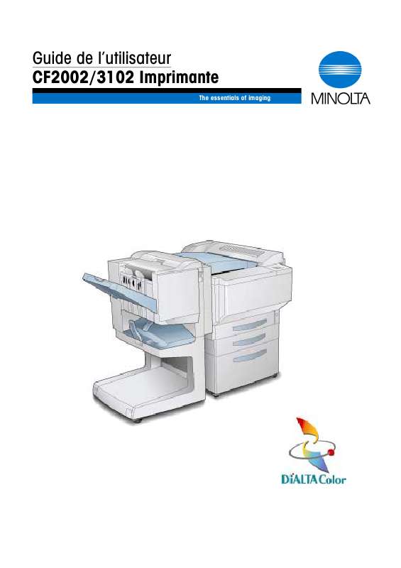 Guide utilisation  KONICA MINOLTA CF2002P  de la marque KONICA MINOLTA