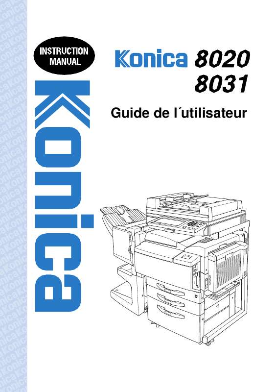 Guide utilisation  KONICA MINOLTA K 8020 8031 02 FR 7 1 1  de la marque KONICA MINOLTA