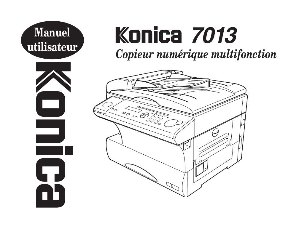 Guide utilisation  KONICA MINOLTA K7013  de la marque KONICA MINOLTA