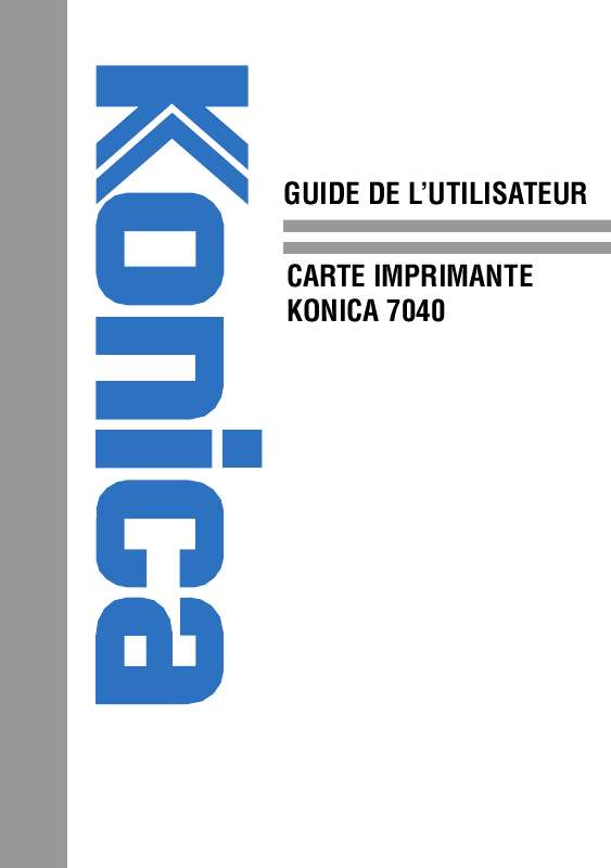 Guide utilisation  KONICA MINOLTA 7040  de la marque KONICA MINOLTA