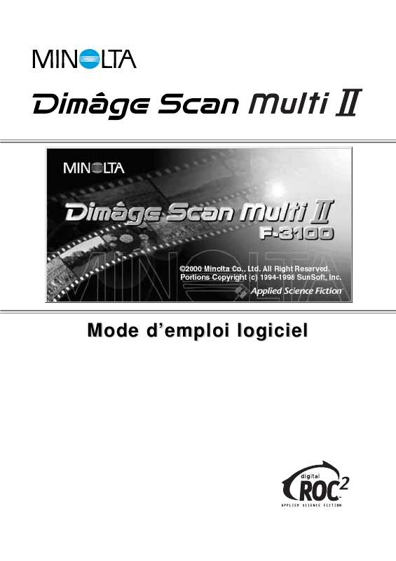 Guide utilisation  KONICA MINOLTA SCAN MULTI II SOFTWARE  de la marque KONICA MINOLTA