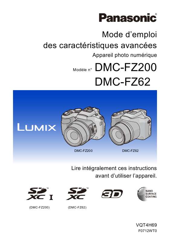 Guide utilisation PANASONIC LUMIX FZ200  de la marque PANASONIC