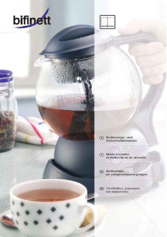 Guide utilisation  BIFINETT KH 600 AUTOMATIC TEA AND COFFEE MAKER  de la marque BIFINETT