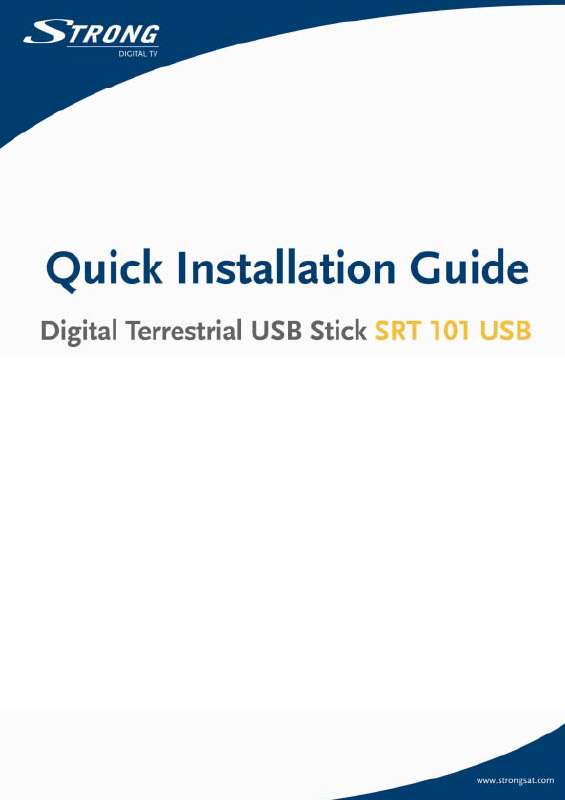 Guide utilisation STRONG SRT 101 USB  de la marque STRONG