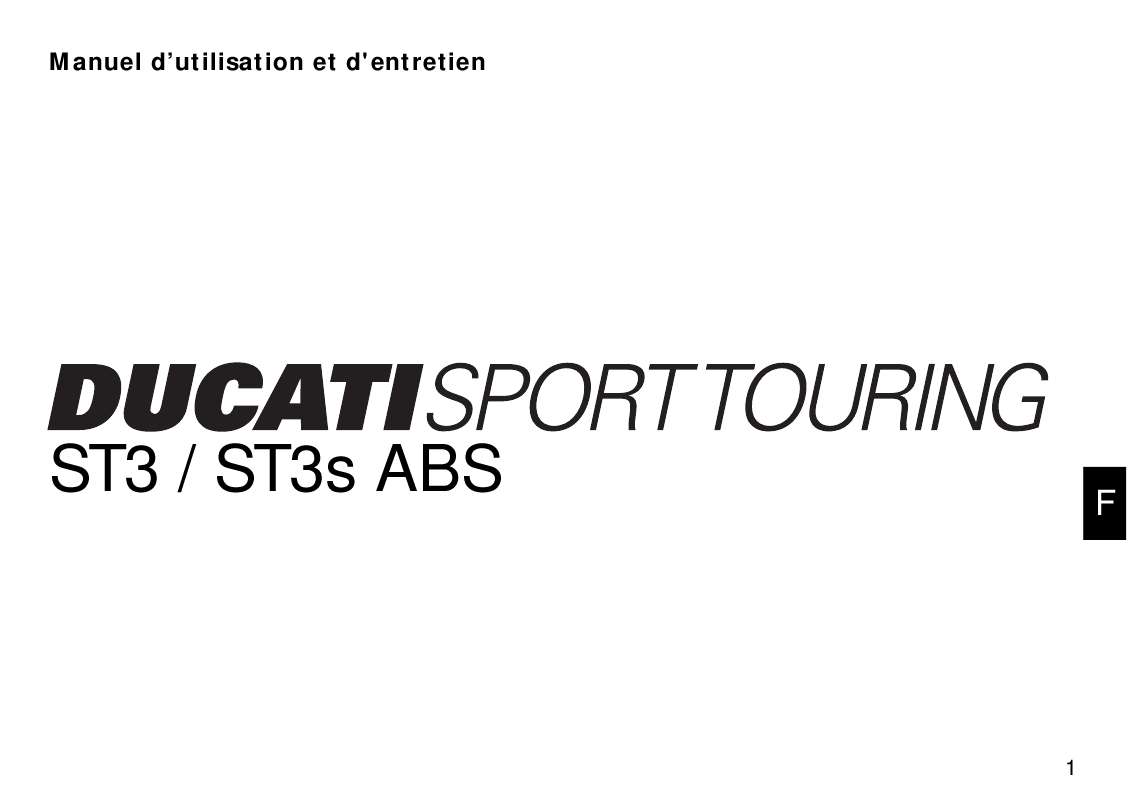 Guide utilisation  DUCATI ST3S ABS  de la marque DUCATI