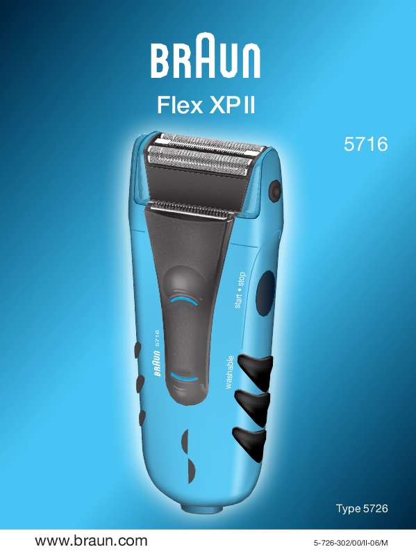 Guide utilisation BRAUN FLEX XP II  de la marque BRAUN