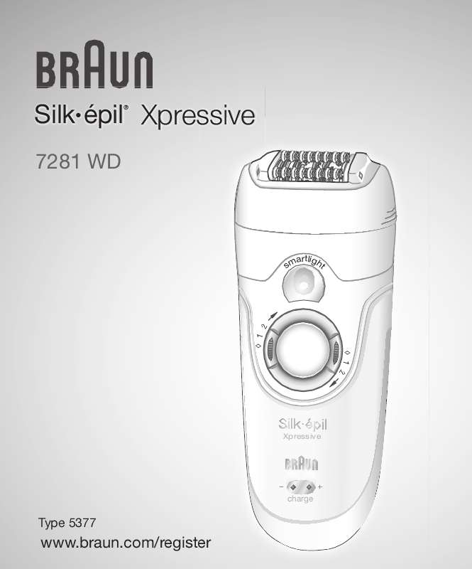 Guide utilisation BRAUN SILK-EPIL XPRESSIVE  de la marque BRAUN