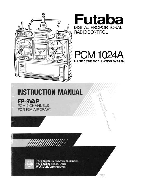 Guide utilisation  FUTABA PCM 1024A  de la marque FUTABA