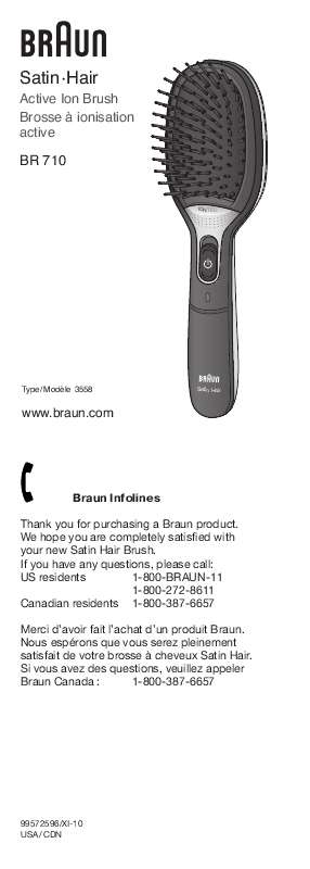 Guide utilisation BRAUN BR 710  de la marque BRAUN