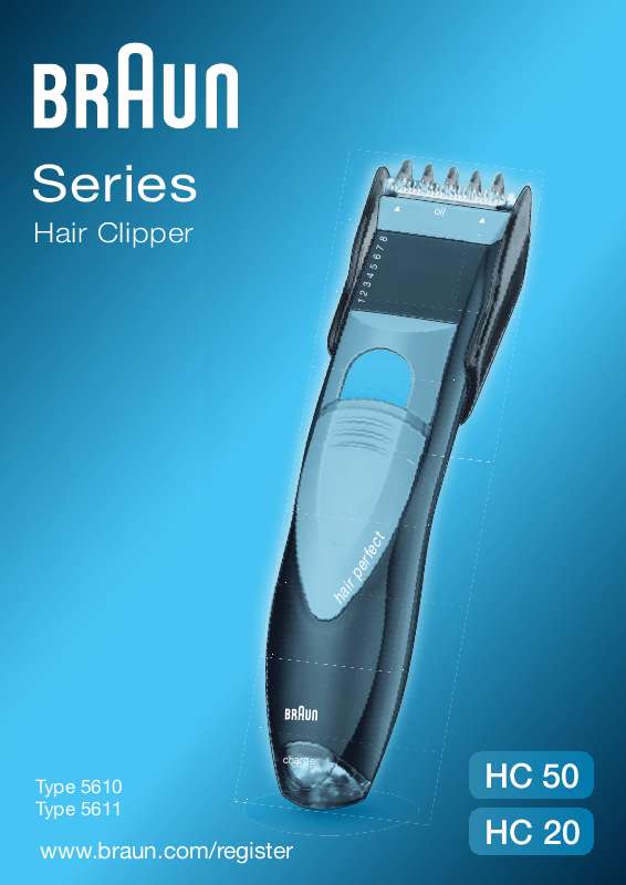 Guide utilisation BRAUN HAIR CLIPPER  de la marque BRAUN
