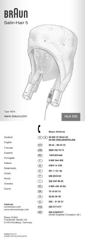 Guide utilisation BRAUN HLH 510  de la marque BRAUN