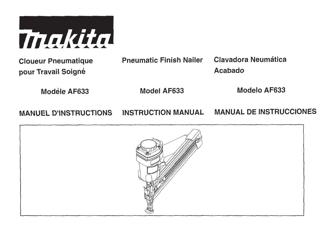 Guide utilisation  MAKITA AF633  de la marque MAKITA
