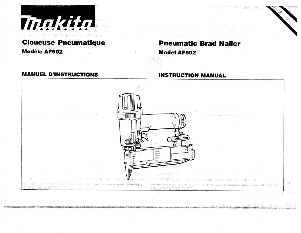 Guide utilisation  MAKITA AF502  de la marque MAKITA