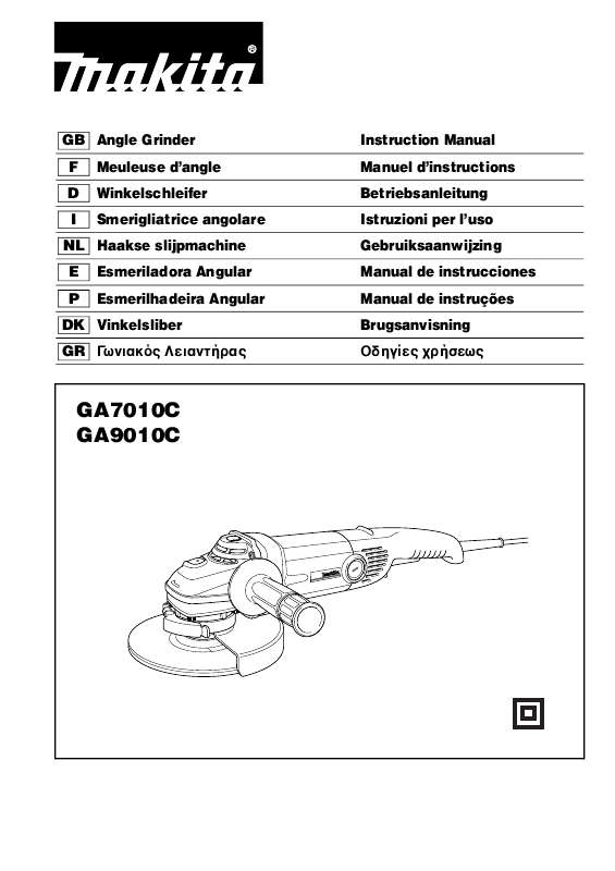 Guide utilisation  MAKITA GA900C  de la marque MAKITA