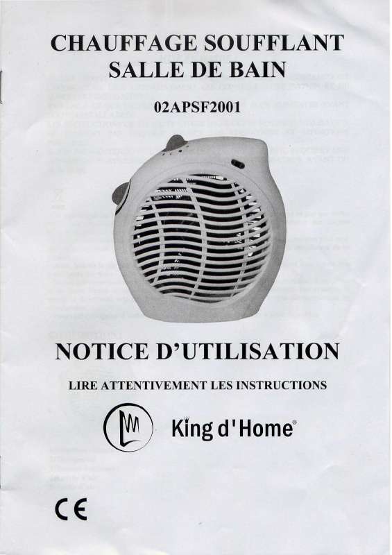 Guide utilisation  KING D HOME 02APSF2001  de la marque KING D HOME