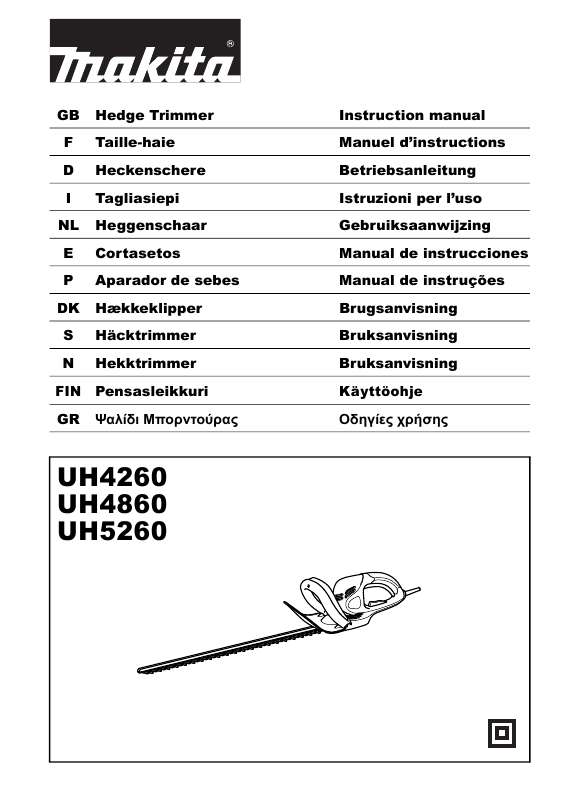 Guide utilisation  MAKITA UH4260  de la marque MAKITA
