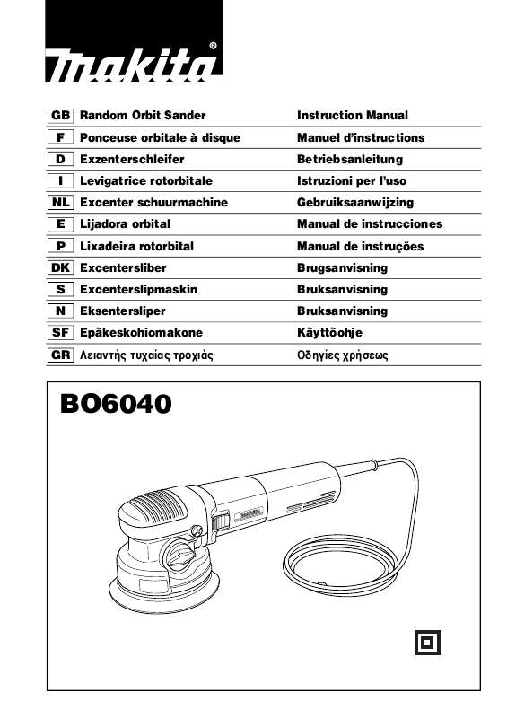 Guide utilisation MAKITA BO6040  de la marque MAKITA