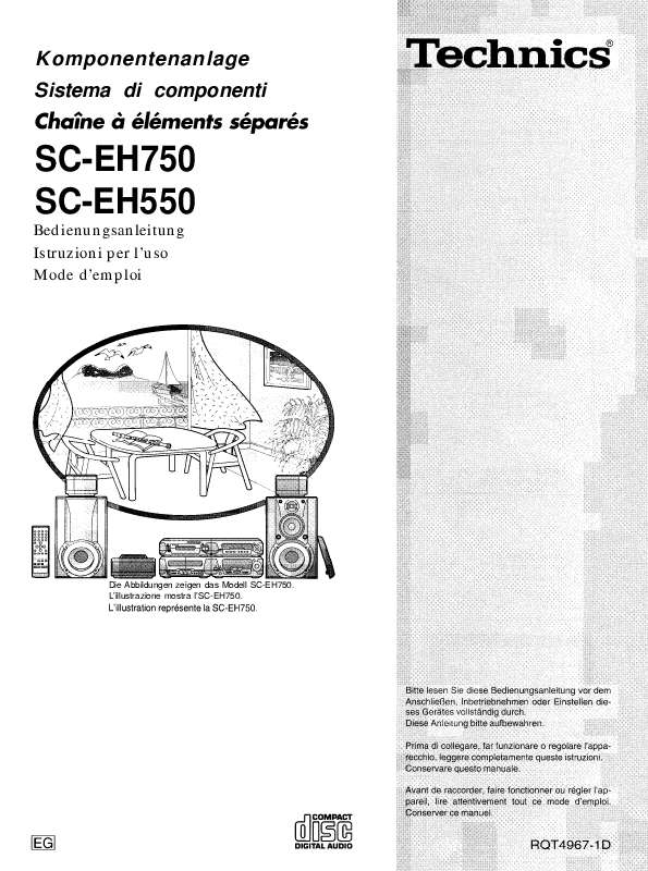 Guide utilisation  TECHNICS SC-EH550  de la marque TECHNICS