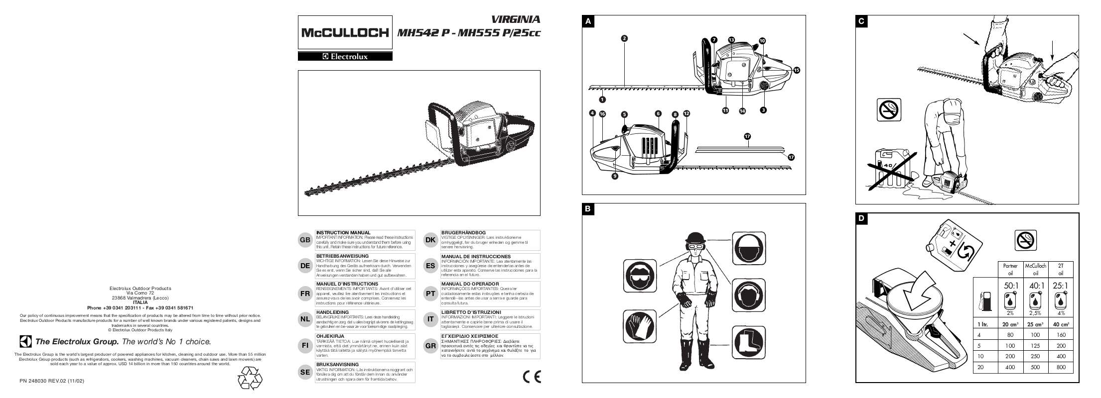 Guide utilisation MCCULLOCH VIRGINIA MH 542  de la marque MCCULLOCH