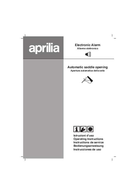 Guide utilisation APRILIA ELECTRONIC ALARM  de la marque APRILIA