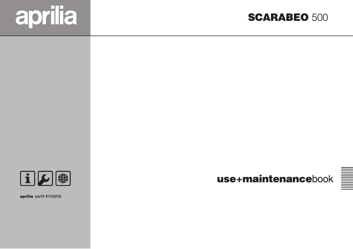 Guide utilisation APRILIA SCARABEO 500  de la marque APRILIA