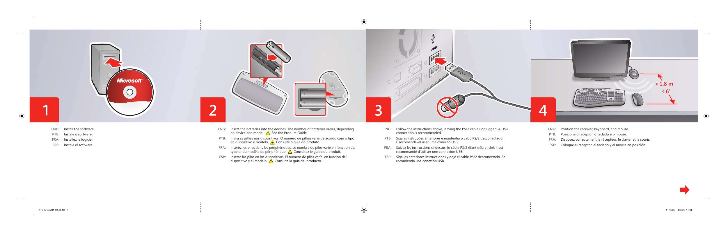 Guide utilisation MICROSOFT WIRELESS OPTICAL DESKTOP 4000  de la marque MICROSOFT
