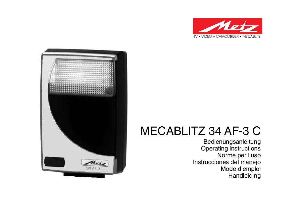 Guide utilisation  METZ MECABLITZ 34 AF-3 C  de la marque METZ