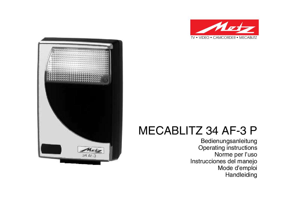 Guide utilisation  METZ MECABLITZ 34 AF-3 P  de la marque METZ