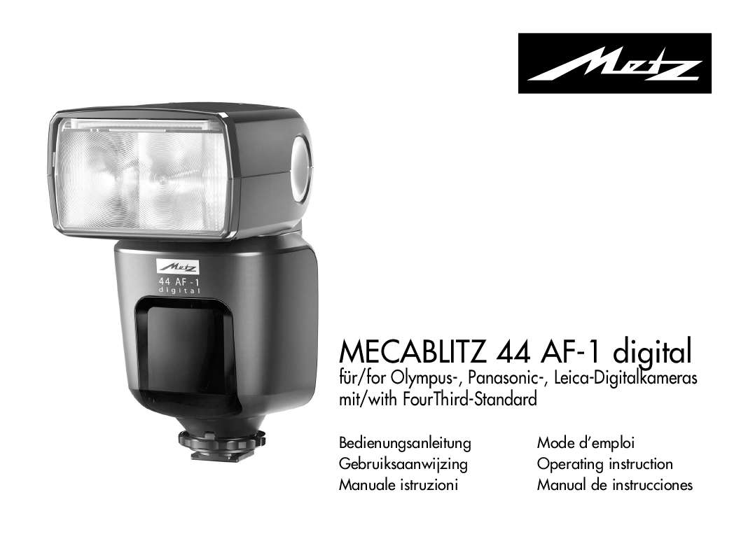Guide utilisation  METZ MECABLITZ 44 AF-1 DIGITAL  de la marque METZ