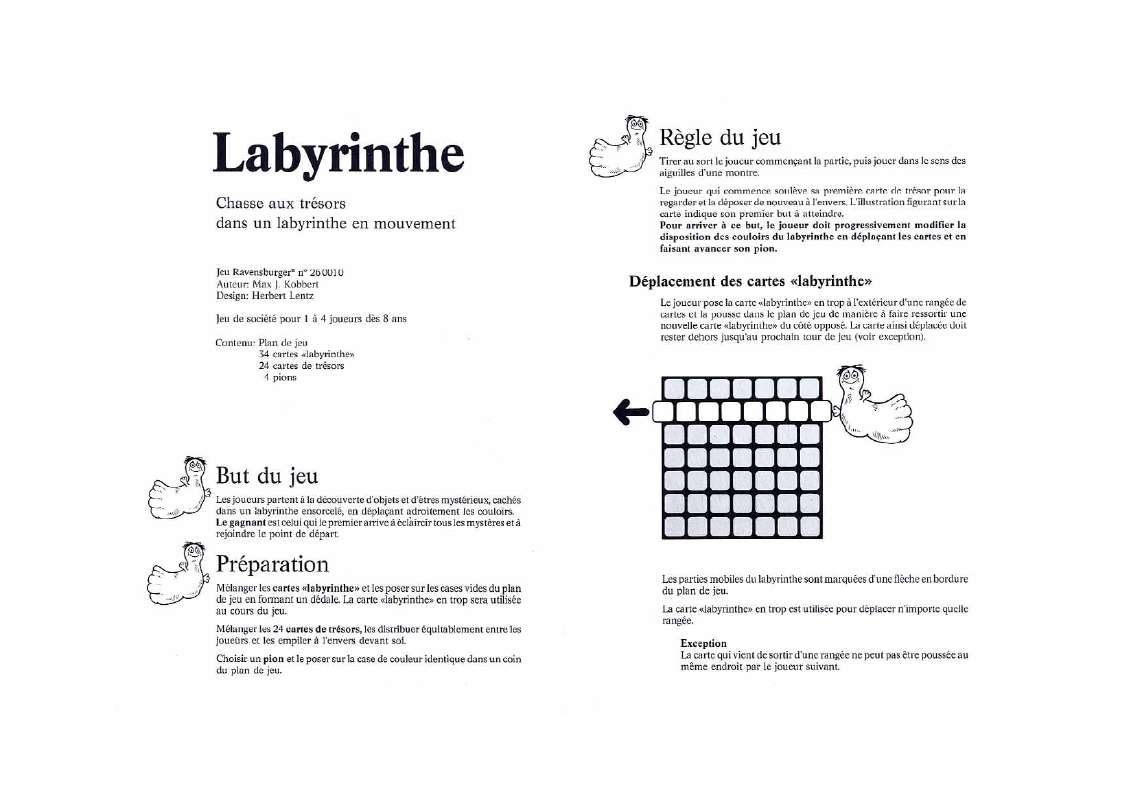 Guide utilisation  RAVENSBURGER LABYRINTHE  de la marque RAVENSBURGER