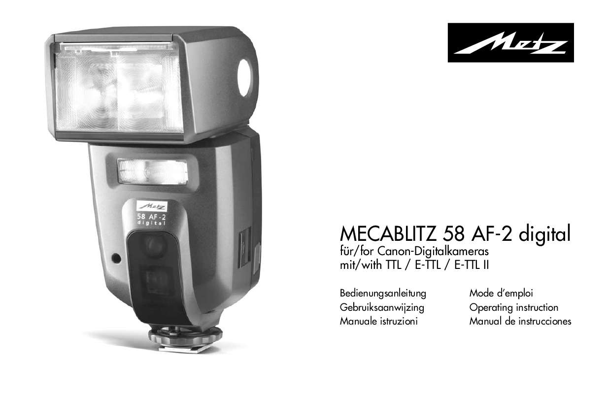 Guide utilisation  METZ MECABLITZ 58 AF-2 DIGITAL  de la marque METZ