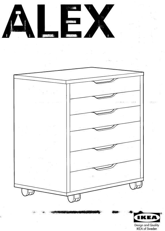 Guide utilisation  IKEA ALEX CAI TIR ROUL BLA  de la marque IKEA