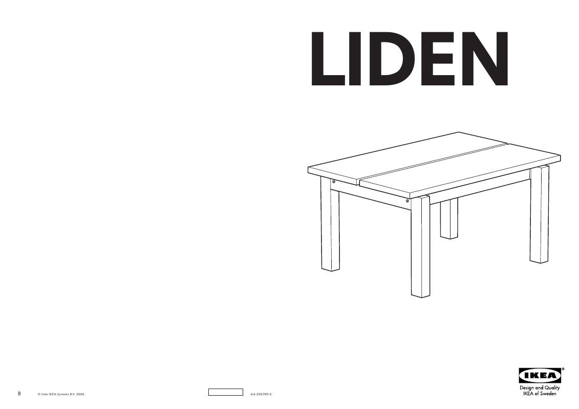 Guide utilisation  IKEA LIDEN  de la marque IKEA