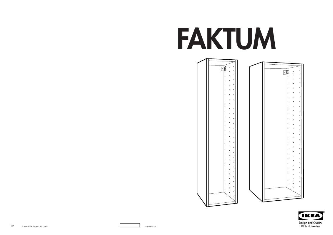 Guide utilisation  IKEA FAKTUM  de la marque IKEA