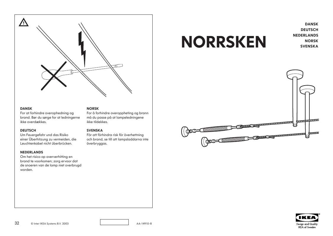 Guide utilisation  IKEA NORRSKEN  de la marque IKEA