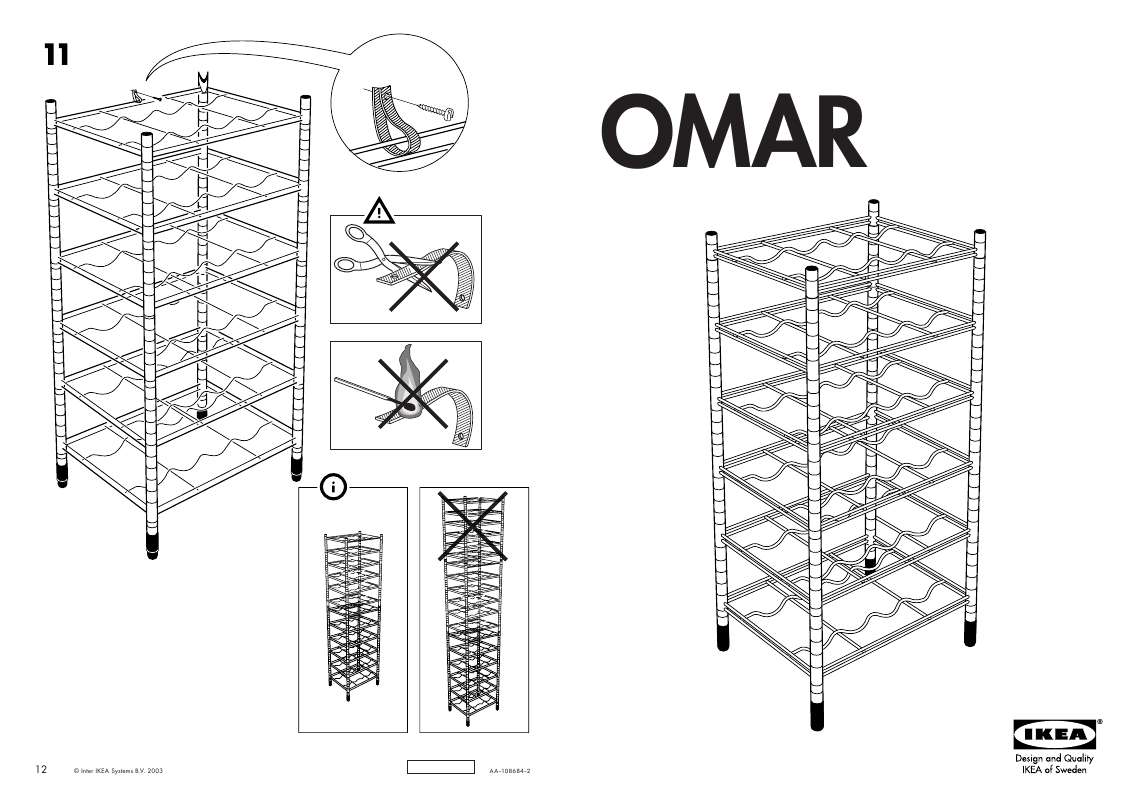 Guide utilisation  IKEA OMAR  de la marque IKEA