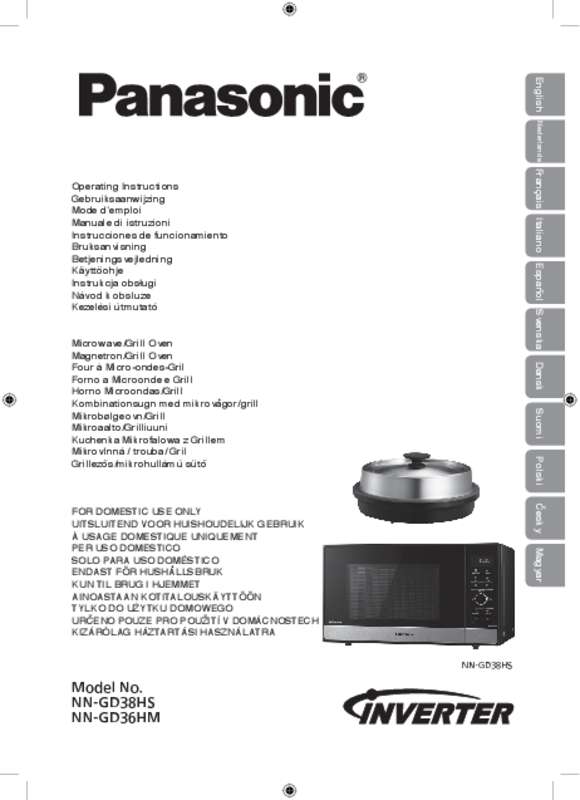 Guide utilisation PANASONIC NN-GD38HS de la marque PANASONIC