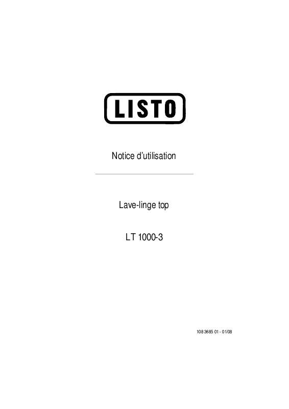 Guide utilisation  LISTO LT1000-3  de la marque LISTO
