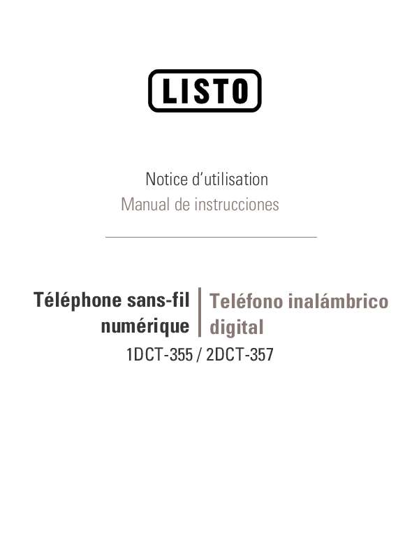 Guide utilisation  LISTO 1DCT-355  de la marque LISTO