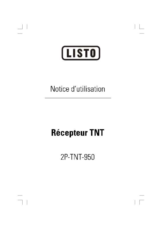 Guide utilisation  LISTO 2P-TNT-950  de la marque LISTO