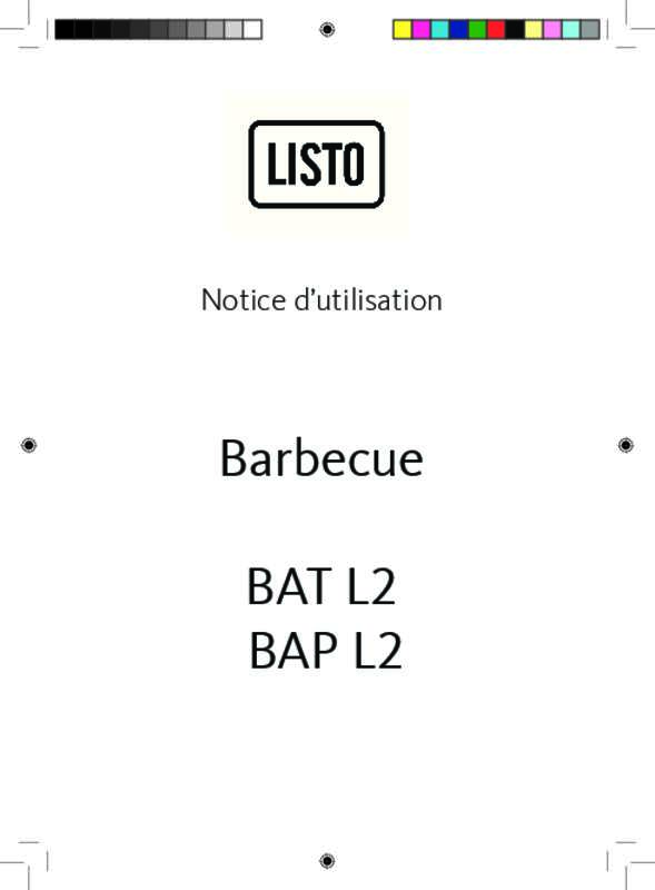 Guide utilisation  LISTO BARBECUE BAP L2  de la marque LISTO