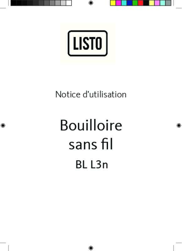 Guide utilisation LISTO BL L3N  de la marque LISTO
