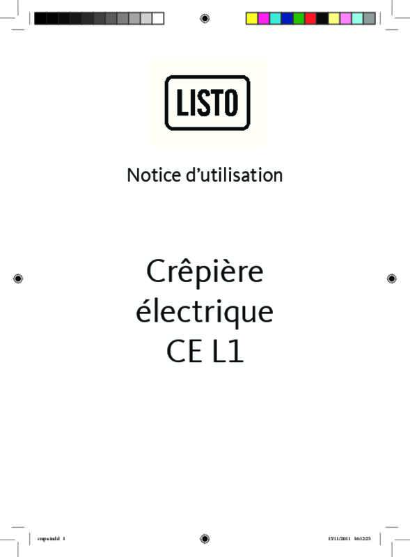 Guide utilisation LISTO CE L1  de la marque LISTO