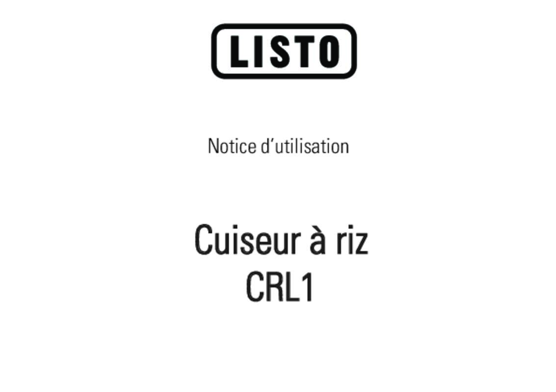 Guide utilisation LISTO CR L1 de la marque LISTO