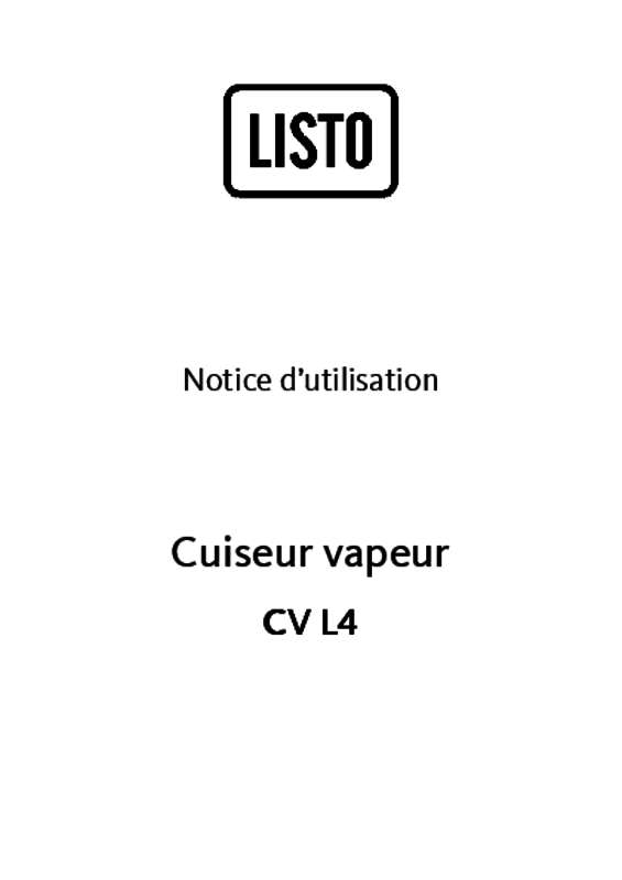 Guide utilisation LISTO CV L4 de la marque LISTO