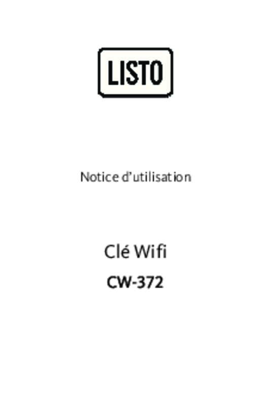 Guide utilisation  LISTO CW-372  de la marque LISTO