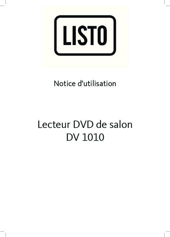Guide utilisation LISTO DV1010  de la marque LISTO