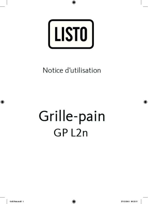 Guide utilisation LISTO GP L2N  de la marque LISTO