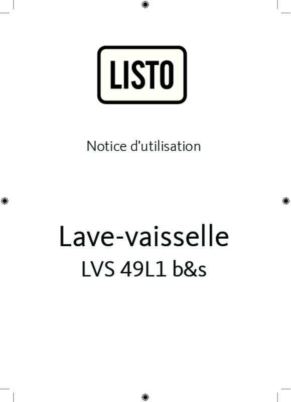Guide utilisation  LISTO LVS 49L1 BS  de la marque LISTO