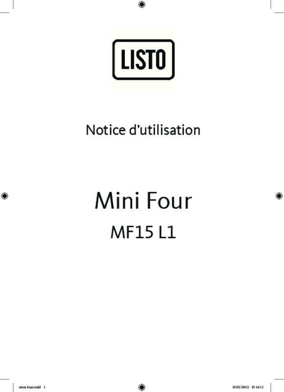 Guide utilisation LISTO MF15 L1  de la marque LISTO